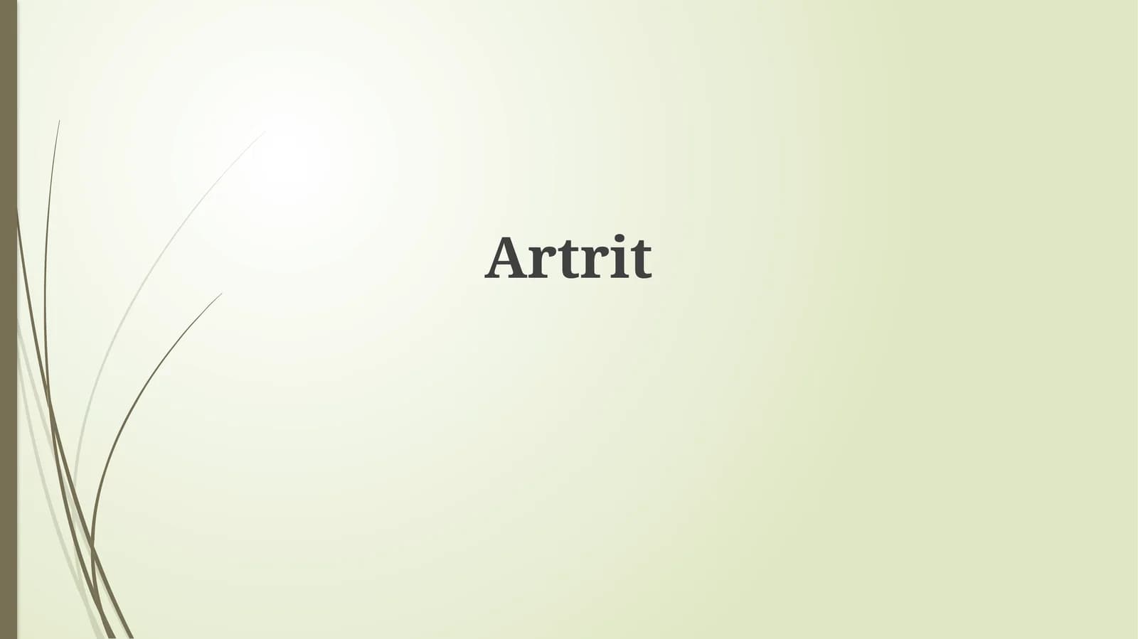 Artrit: Ta'rif va Turlari