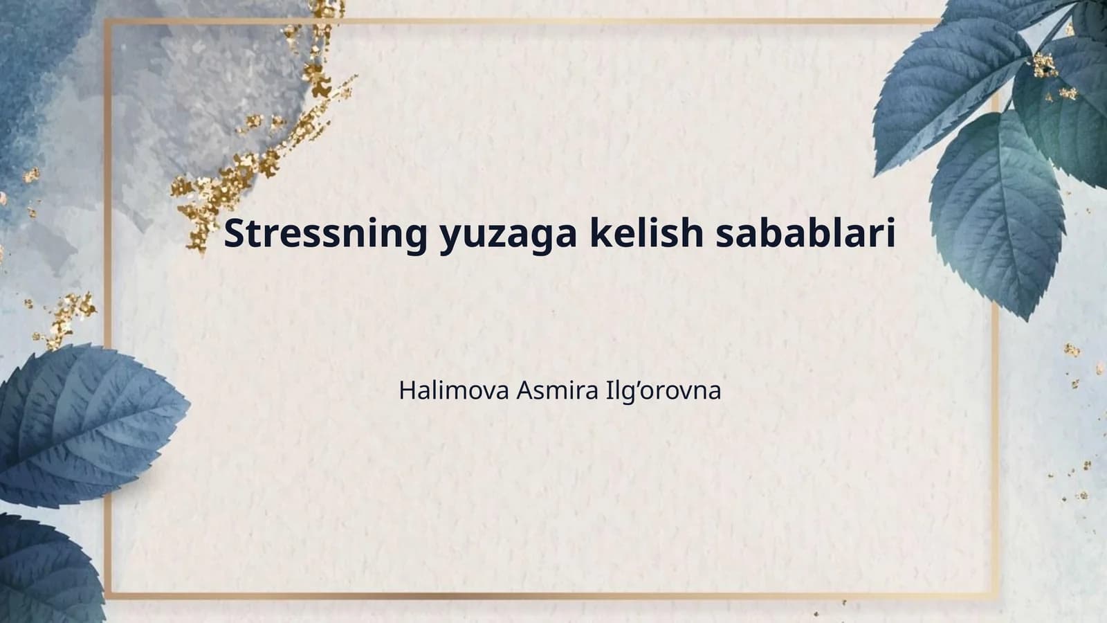 Stressning yuzaga kelish sabablari