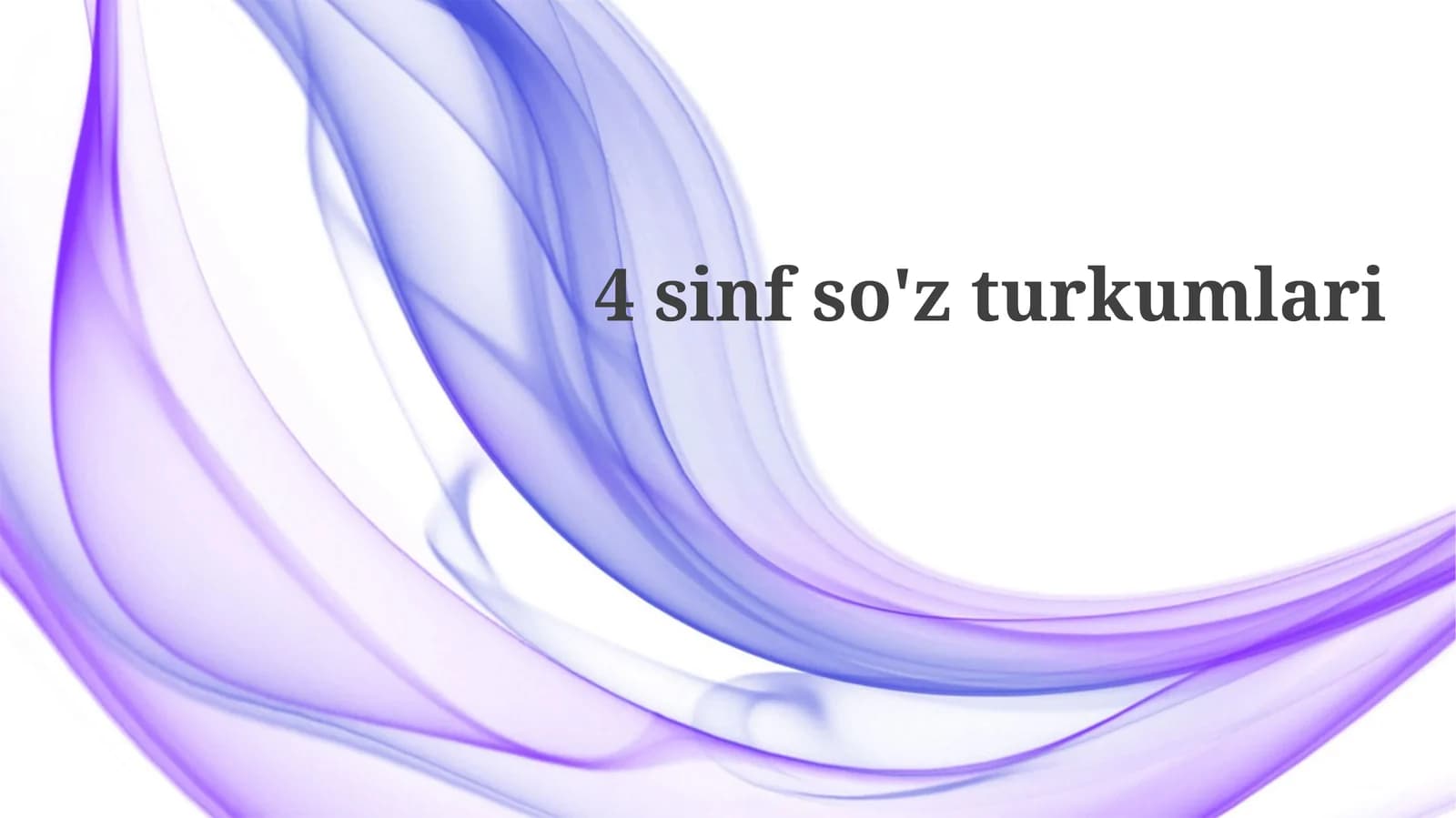 4sinfso'z turkumlari