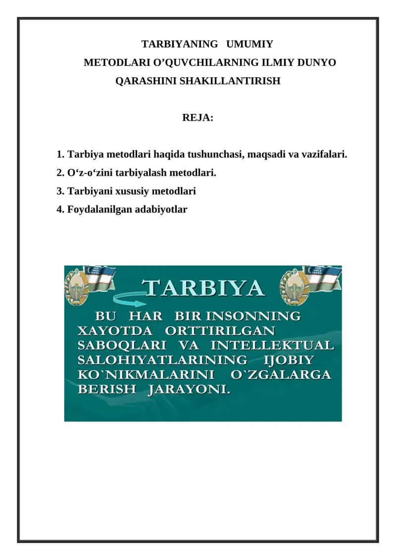 Tarbiya metodlari