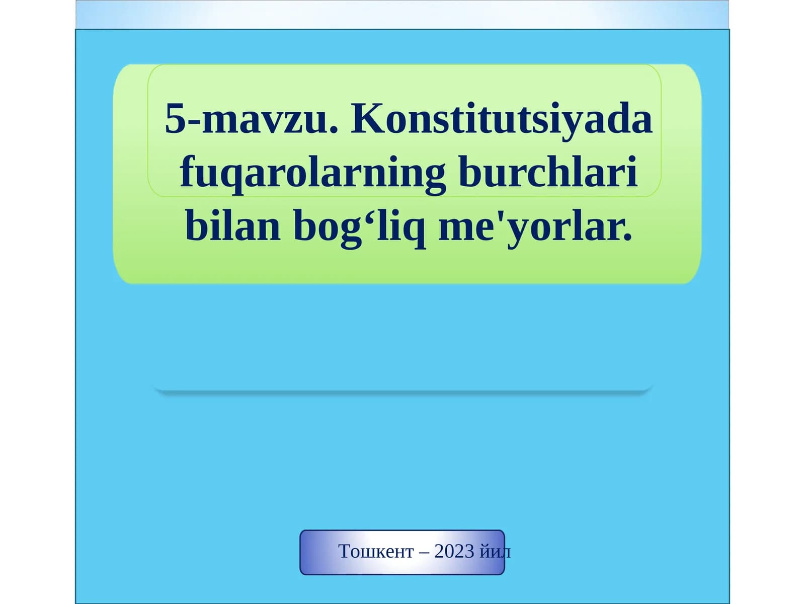 Konstitutsiyada fuqarolarning burchlari bilan bog‘liq me'yorlar