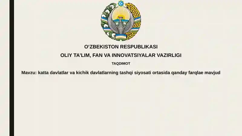 Resurslar va Maqsadlar: Katta va Kichik Davlatlar