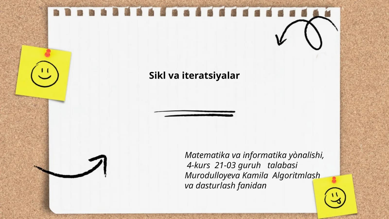 Sikl va iteratsiyalar