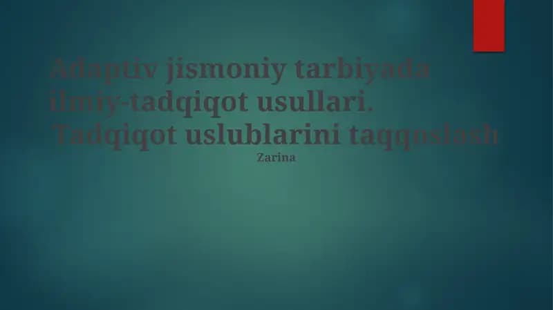 Adaptiv jismoniy tarbiya