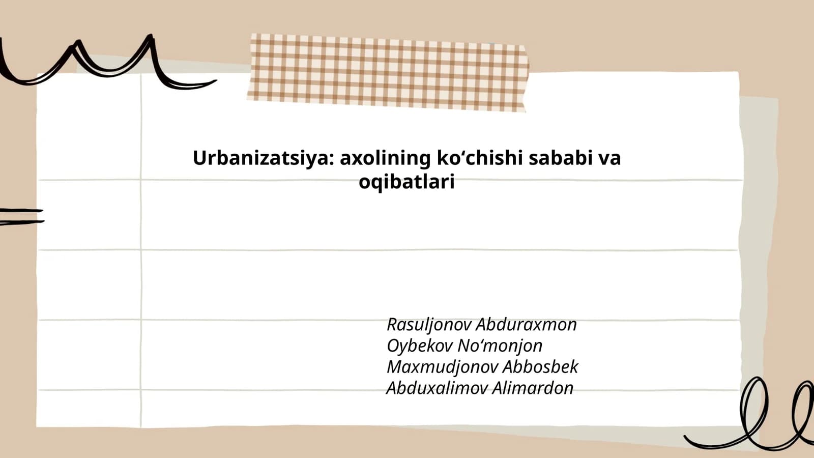 Urbanizatsiya: axolining koʻchishi sababi va oqibatlari