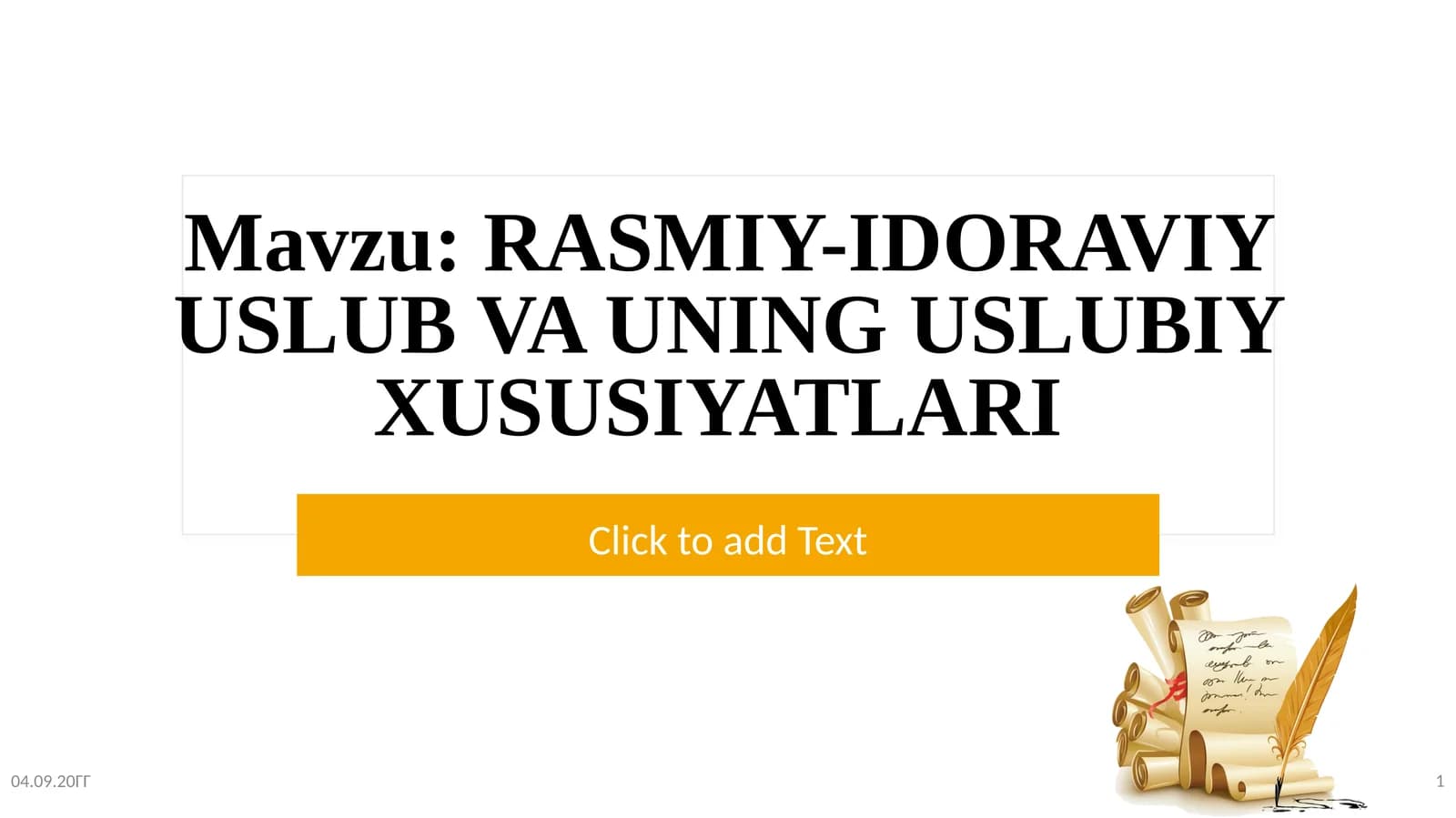 Rasmiy-idoraviy uslub va uning uslubiy xususiyatlari