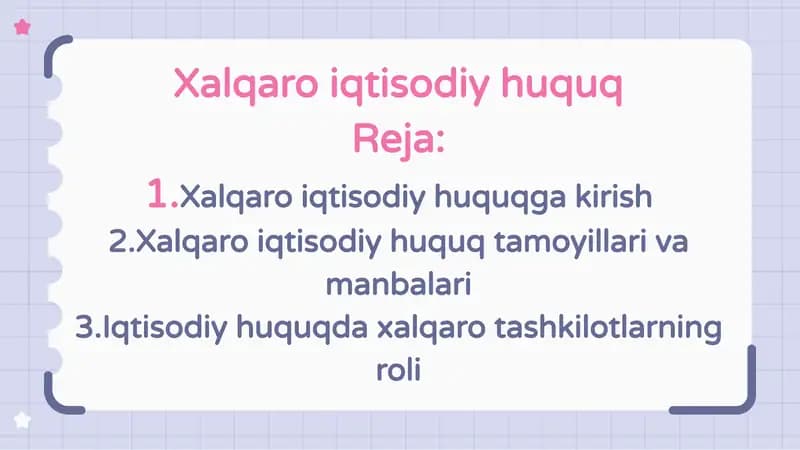 Xalqaro iqtisodiy huquq