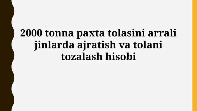 Paxta toplash va tozalash uskunasi