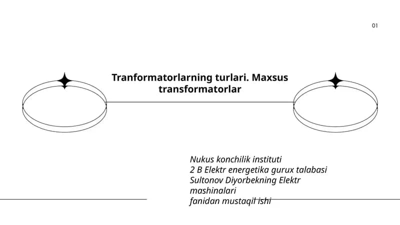 Maxsus transformatorlar