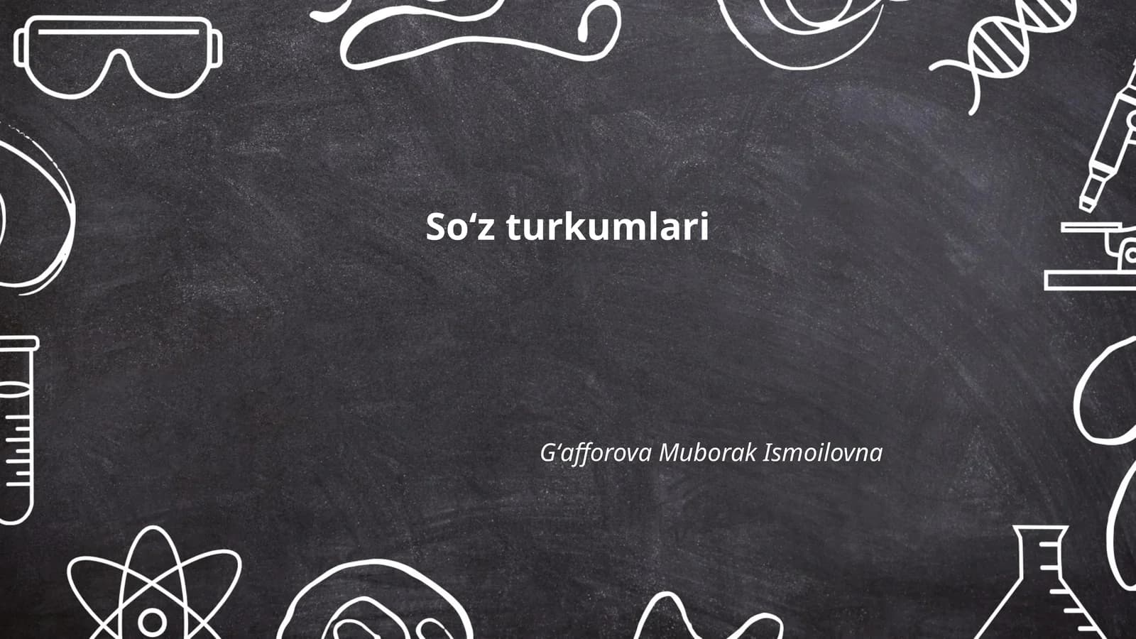 Soʻz turkumlari