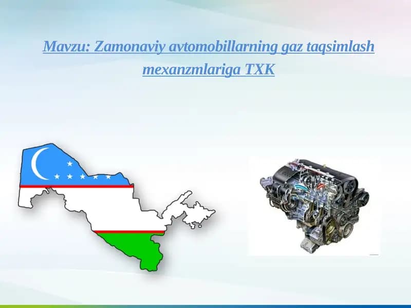 Zamonaviy avtomobillarning gaz taqsimlash mexanizmlari