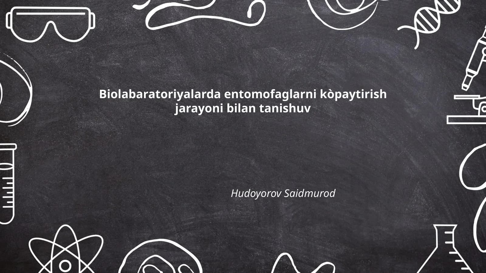 Entomofaglar uchun laboratoriya sharoitlari