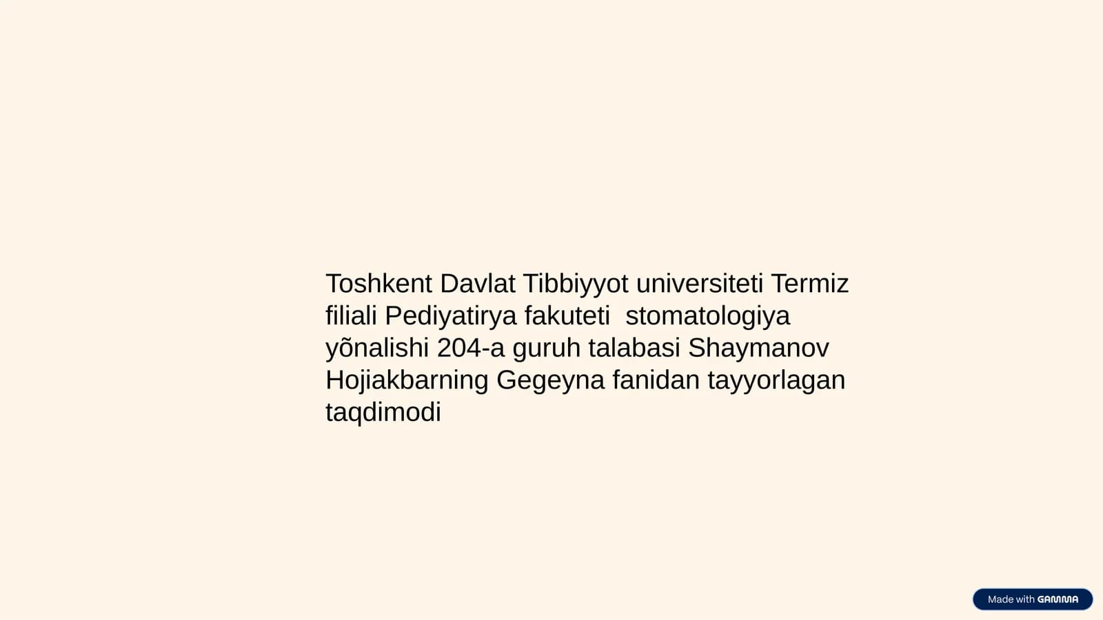 Gegeynafanidantayyorlagantaqdimodi