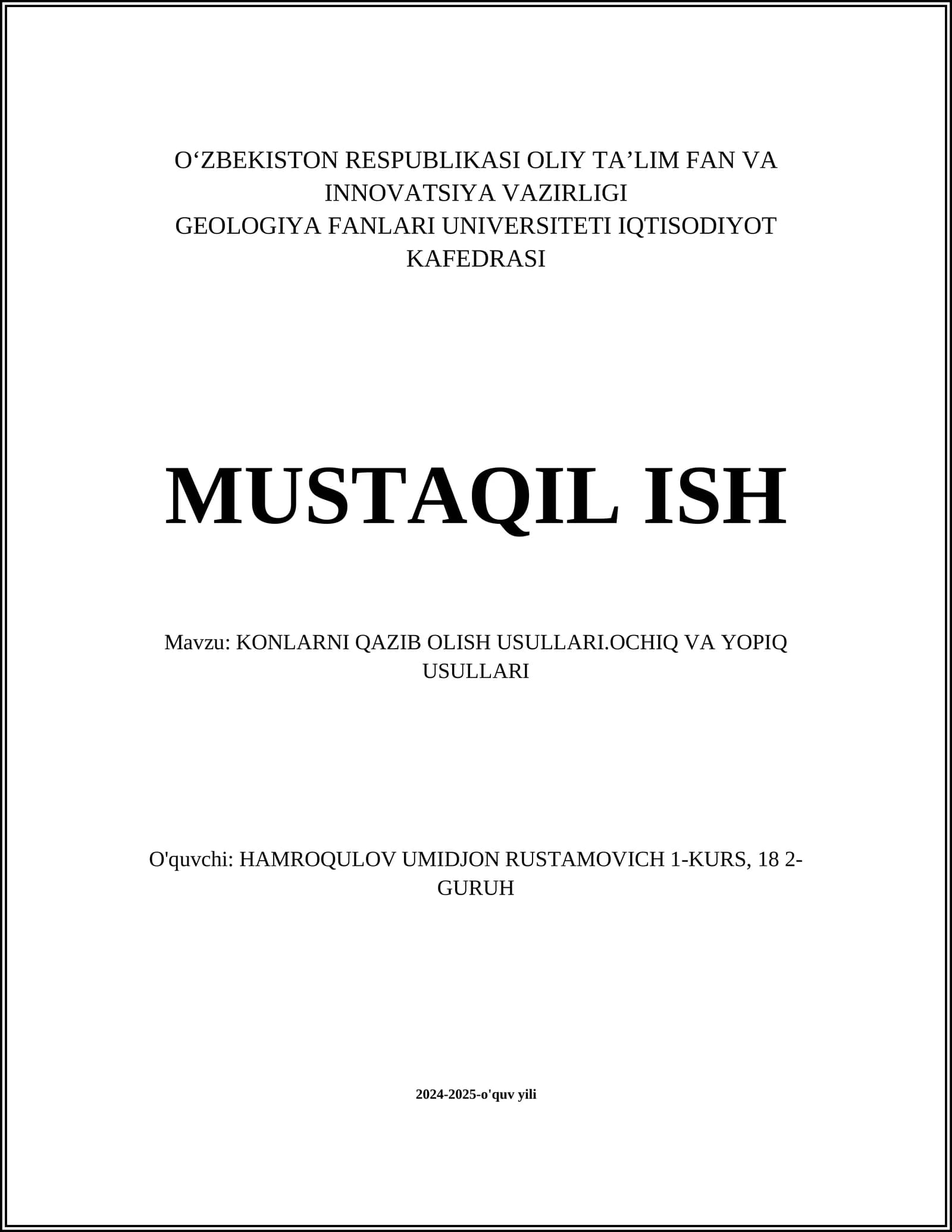 KONLARNI QAZIB OLISH USULLARI TARIXI