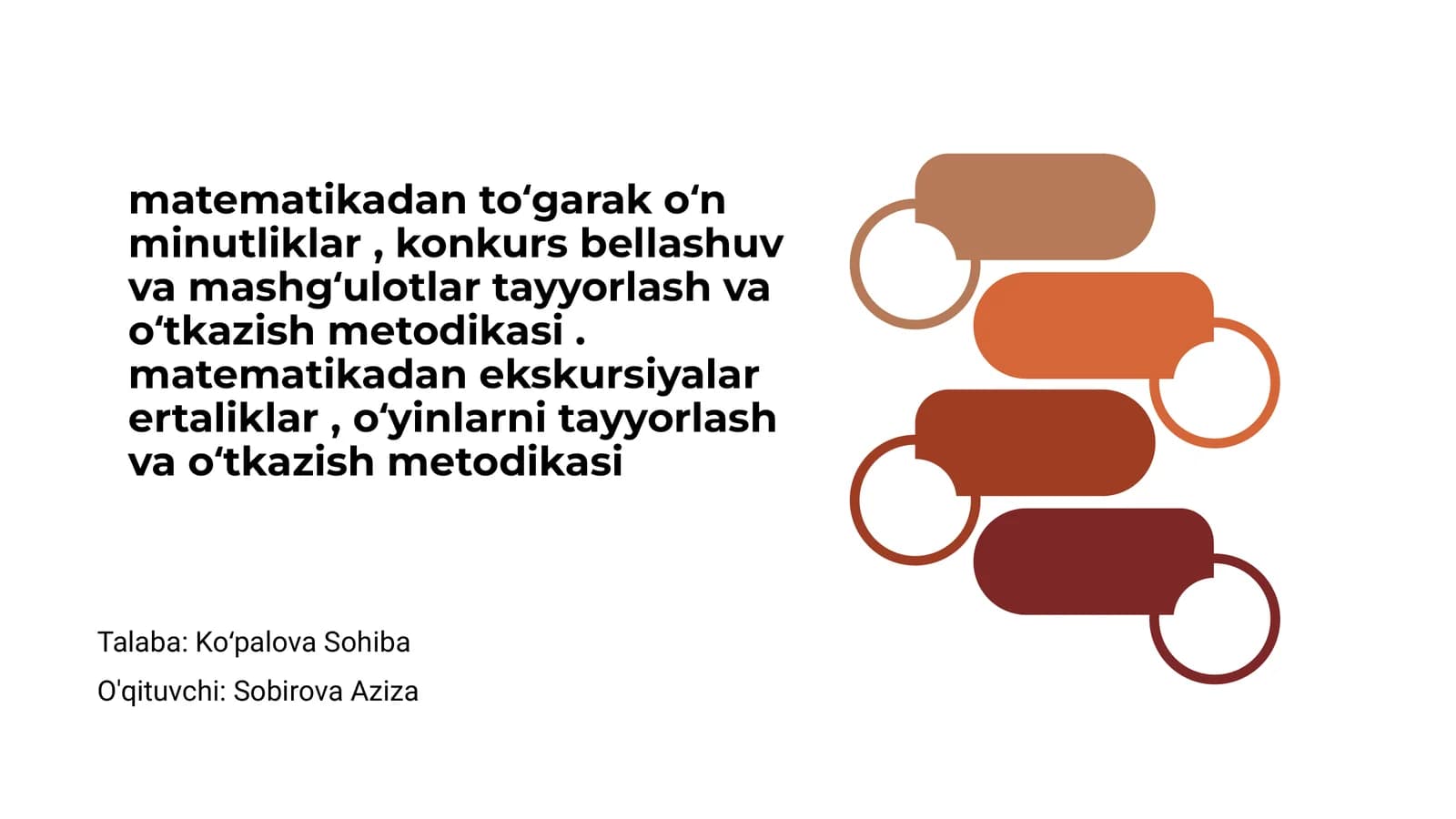Toʻgarak oʻn minutliklar bo‘yicha metodika