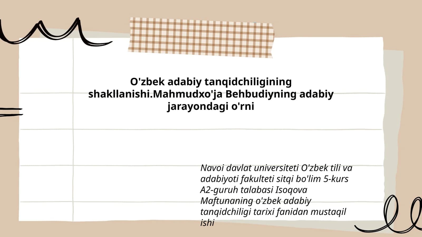O'zbek adabiy tanqidchiligining shakllanishi