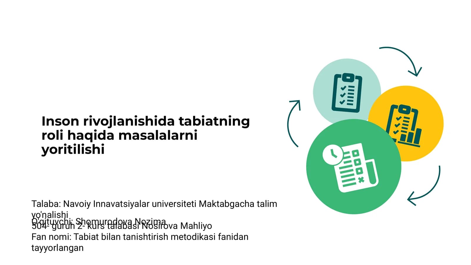 Tabiat bilan tanishtirish metodikasi