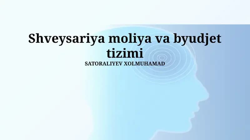 Shveysariya moliya va byudjet tizimi