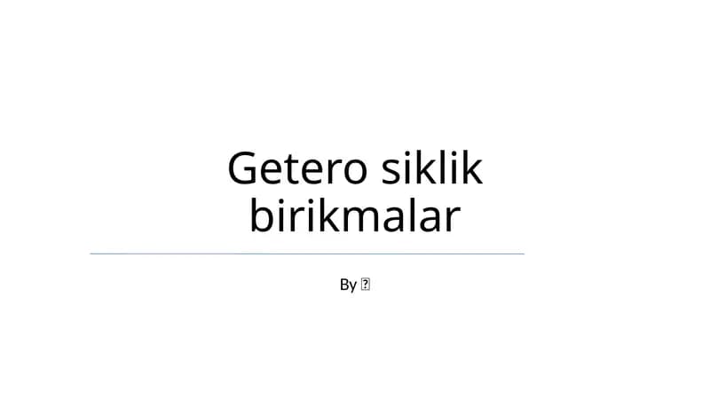 Getero siklik birikmalar