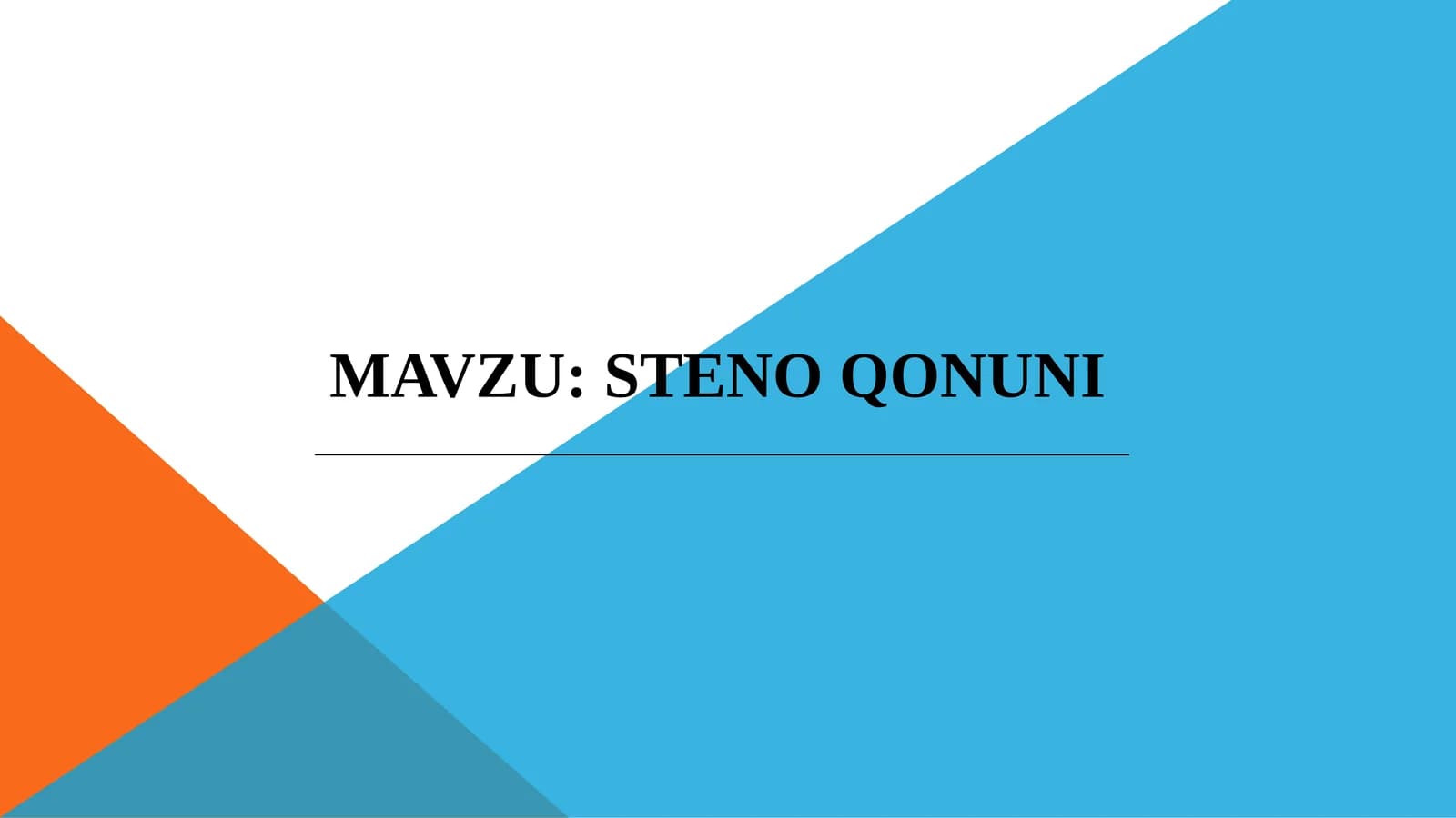 Steno qonuni