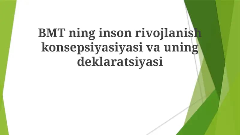 Inson taraqqiyoti tushunchasi