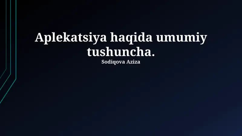 Ilovalar: Tushunchalar, Turlari va Ishlash Prinsipi