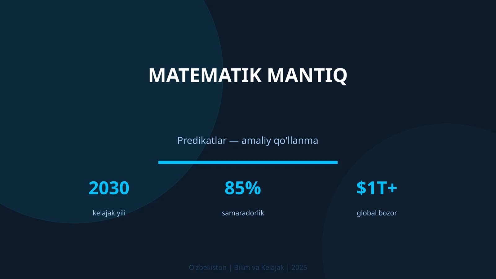 Matematik mantiq Predikatlar — amaliy qo'llanma