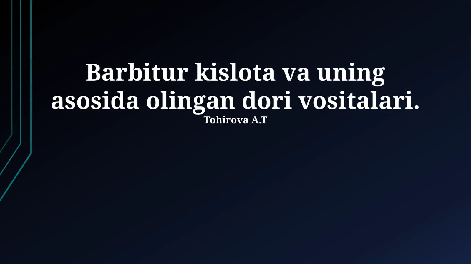 Barbitur kislota: Kimyoviy xossalari va tarixiy taraqqiyoti