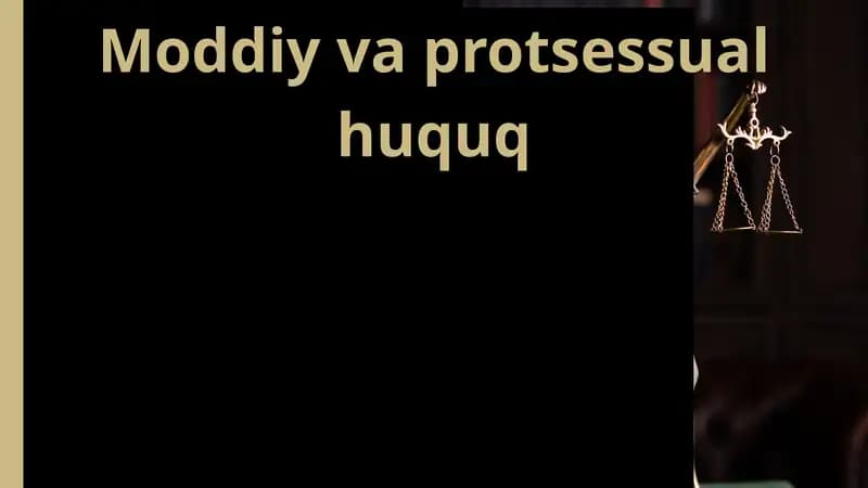 Moddiy va protsessual huquq
