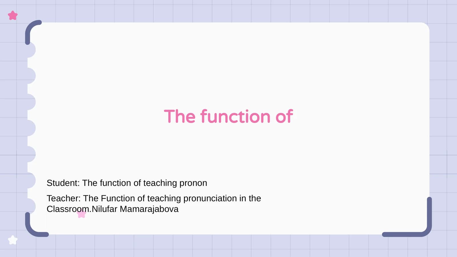 The Function of the Nervous System