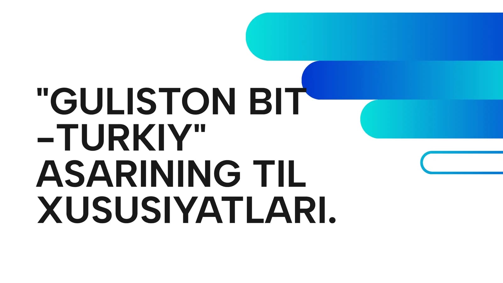 GULISTON BIT -TURKIY ASARI