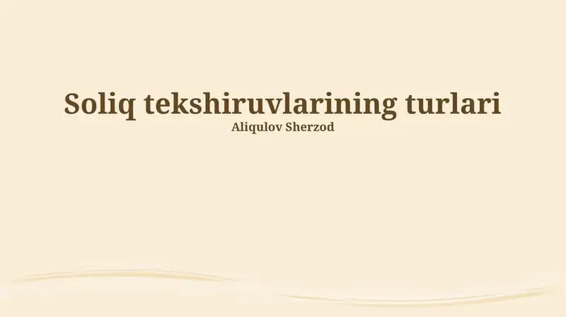 Ofisda soliq tekshiruvi