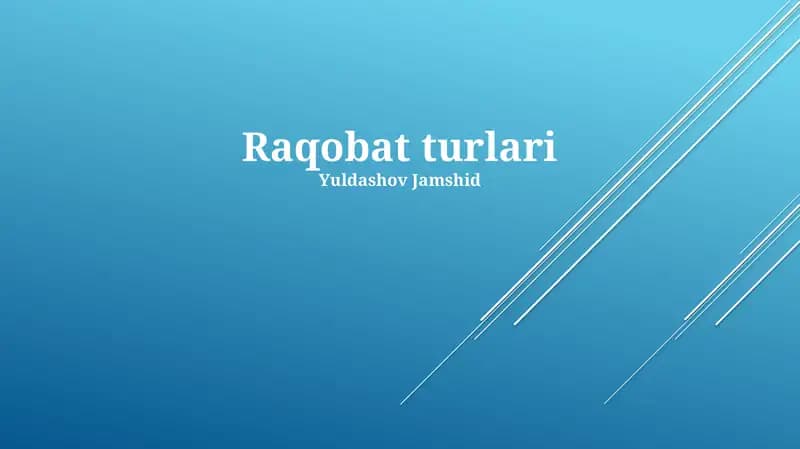 Raqobat turlari