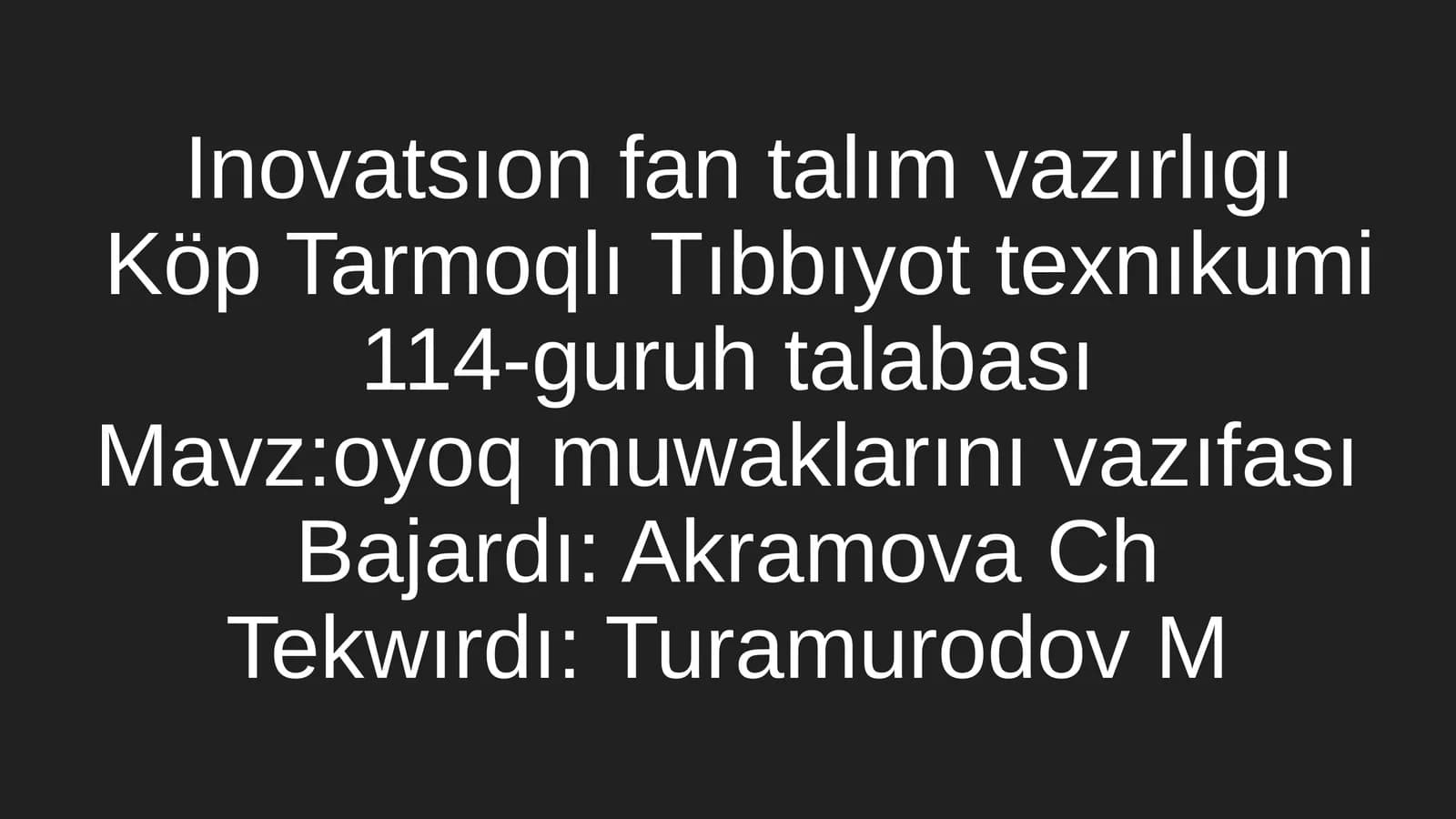 Oyoq muwaklarını vazıfası