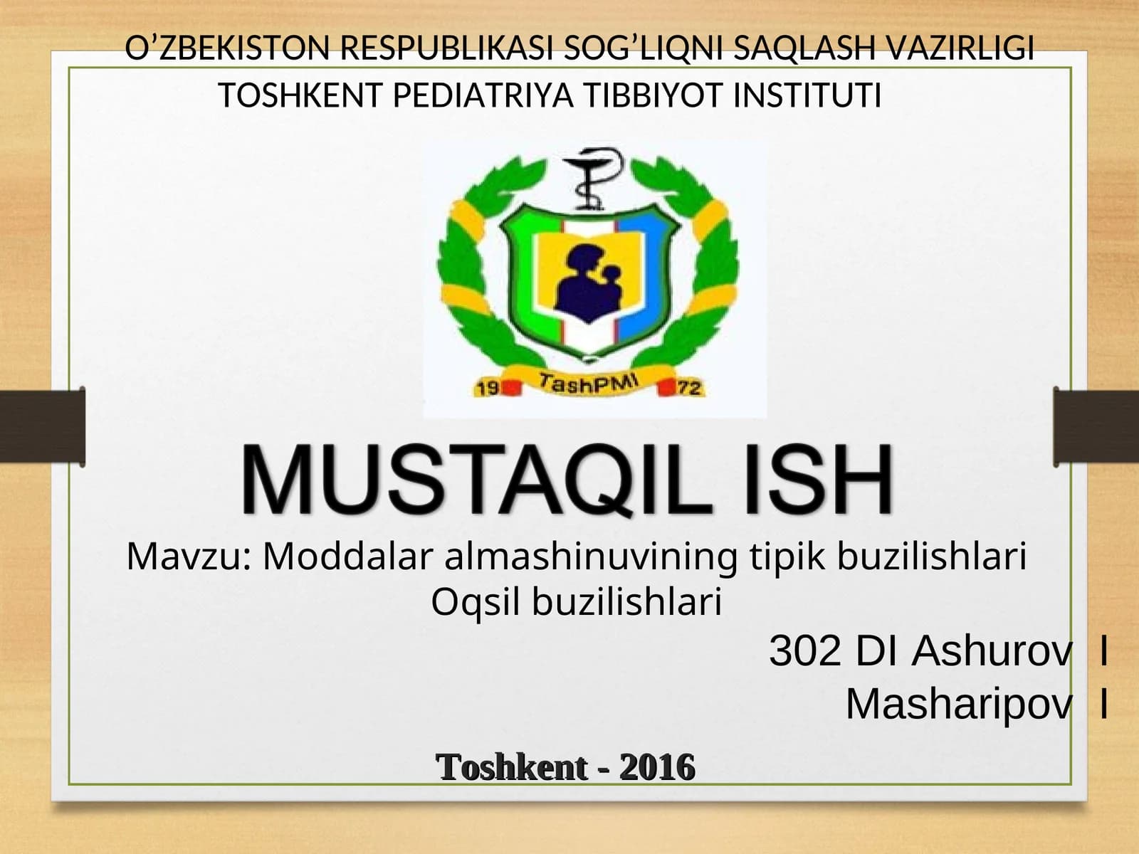 Moddalar almashinuvining tipik buzilishlari