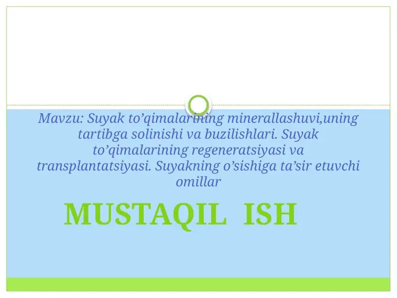 Suyak to’qimalarining minerallashuvi,uning tartibga solinishi va buzilishlari. Suyak to’qimalarining