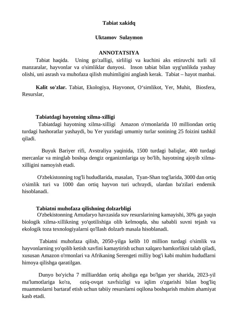 Tabiat xakidq