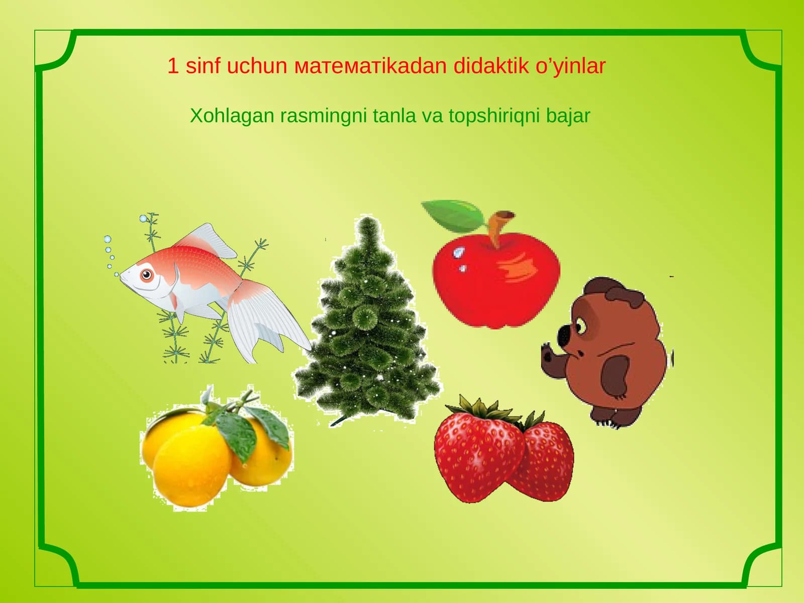 "Mavzu: Matematika darsidan dastur"