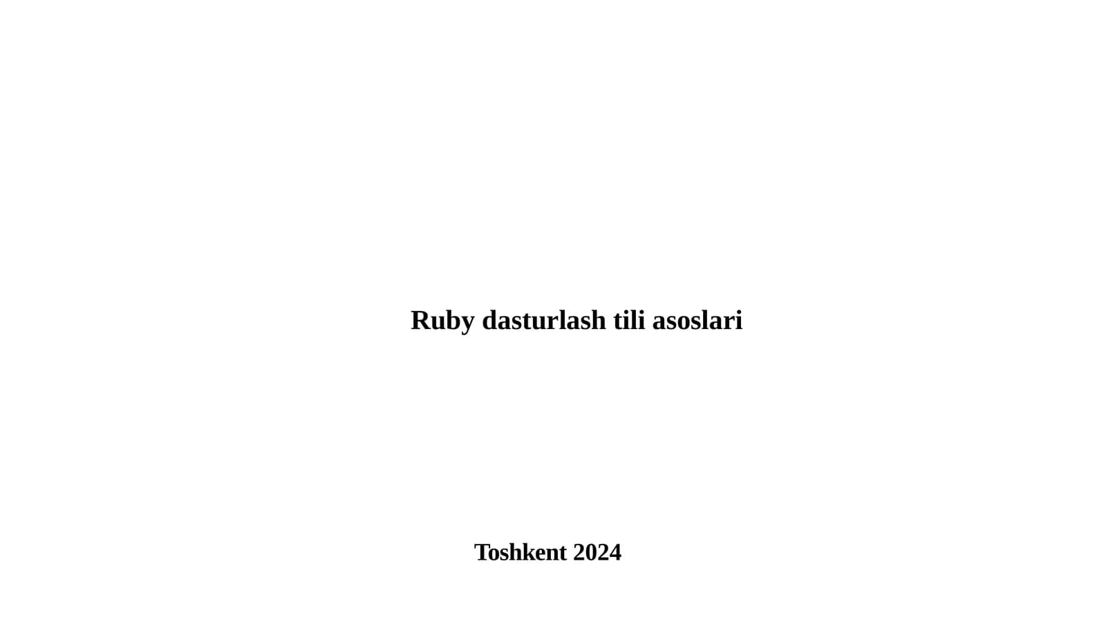 Rubydasturlashtiliasoslari