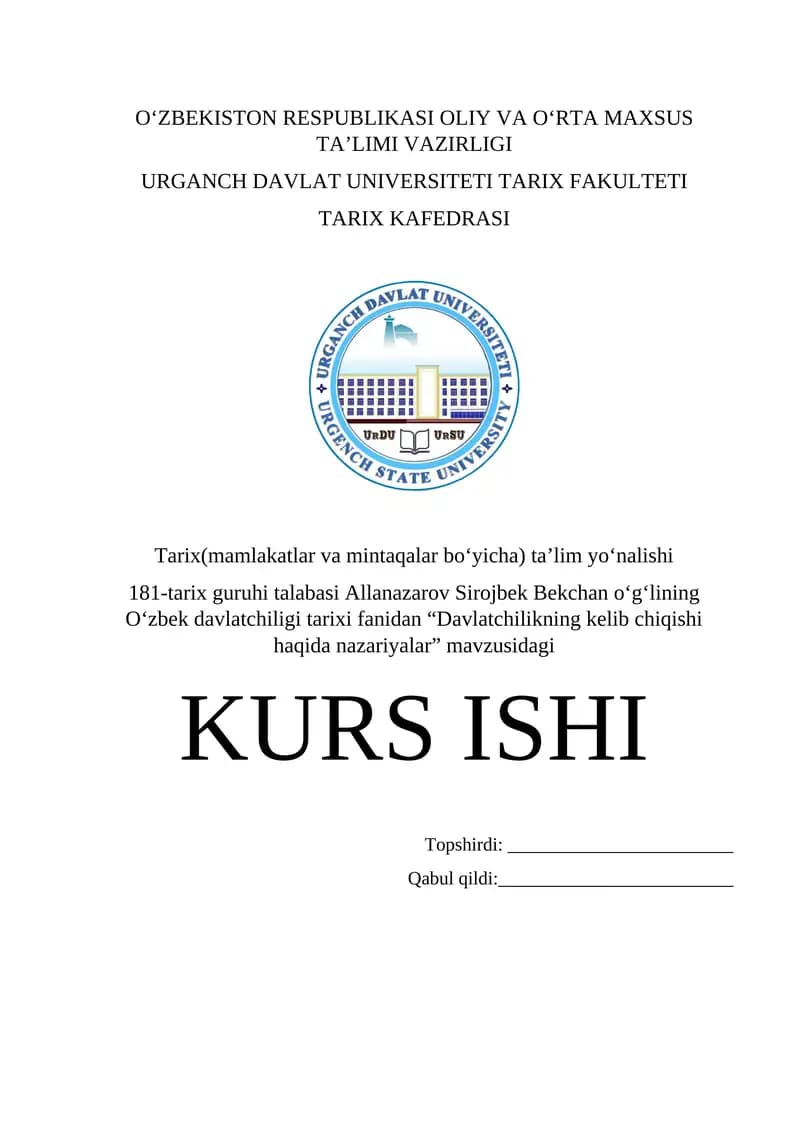 Davlatchilikning kelib chiqishi haqida nazariyalar