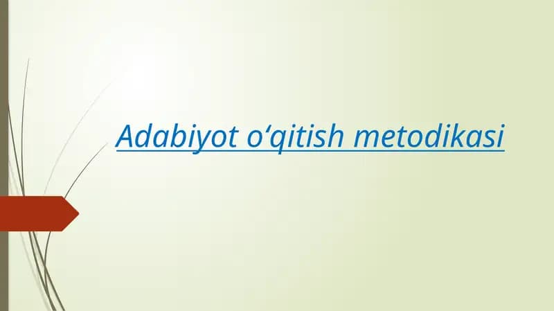 Adabiyot o'qitish metodikasi | Yozuvchi tarjimayi holini oʻrganish