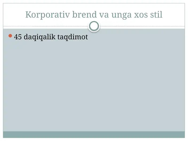 Korporativ brend va unga xos stil