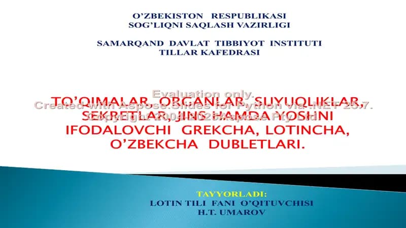 Diagnostika va davolash