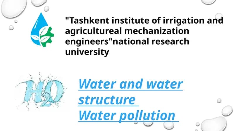Water and Water Structure