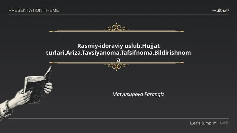 Rasmiy-idoraviy uslub