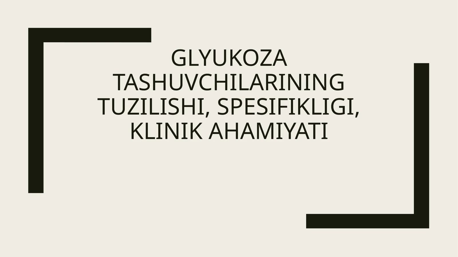 Glyukoza tashuvchilari