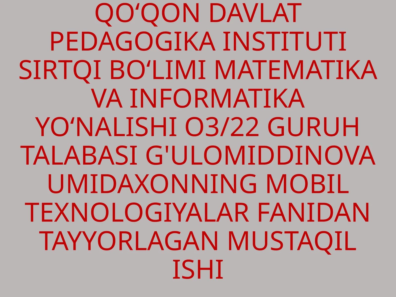Thunkable tizimida mobil ilovalar yaratishga qo‘yilgan talablar turlari