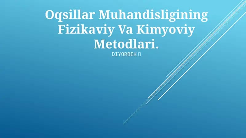 Oqsillar Muhandisligining Fizikaviy Va Kimyoviy Metodlari