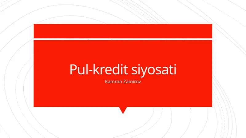 Pul-kredit siyosati