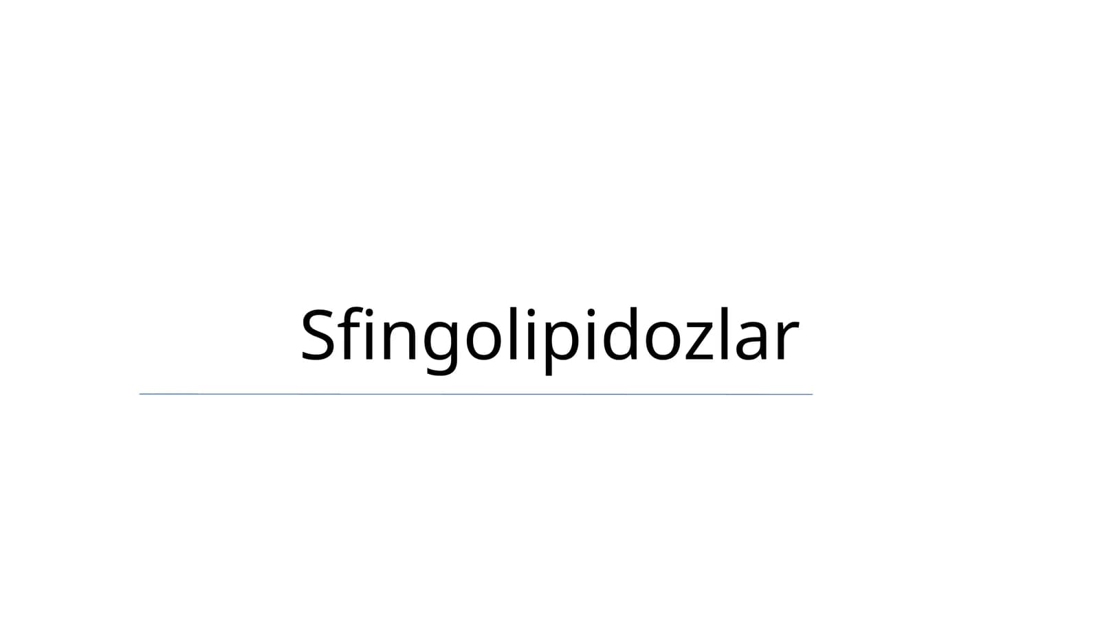 Sfingolipidozlar